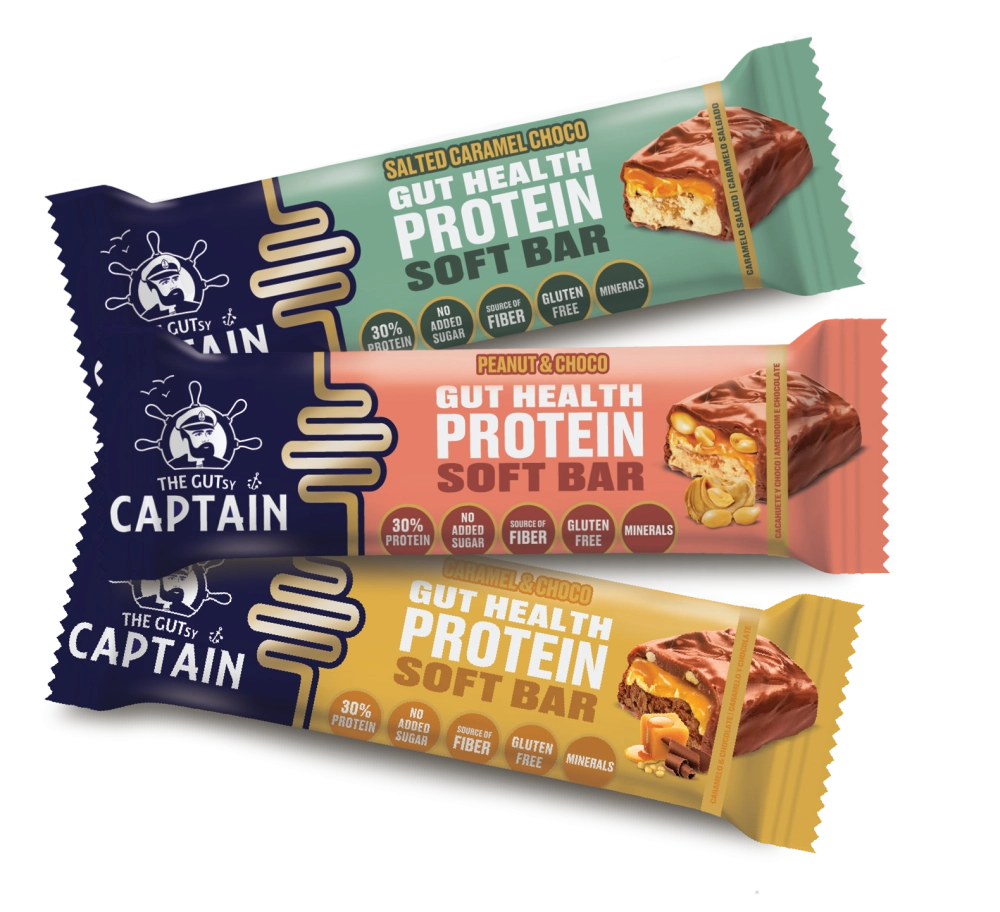 GUTsy Captain GUT HEALTH & PROTEIN SOFT BAR - Pack Multi-sabor