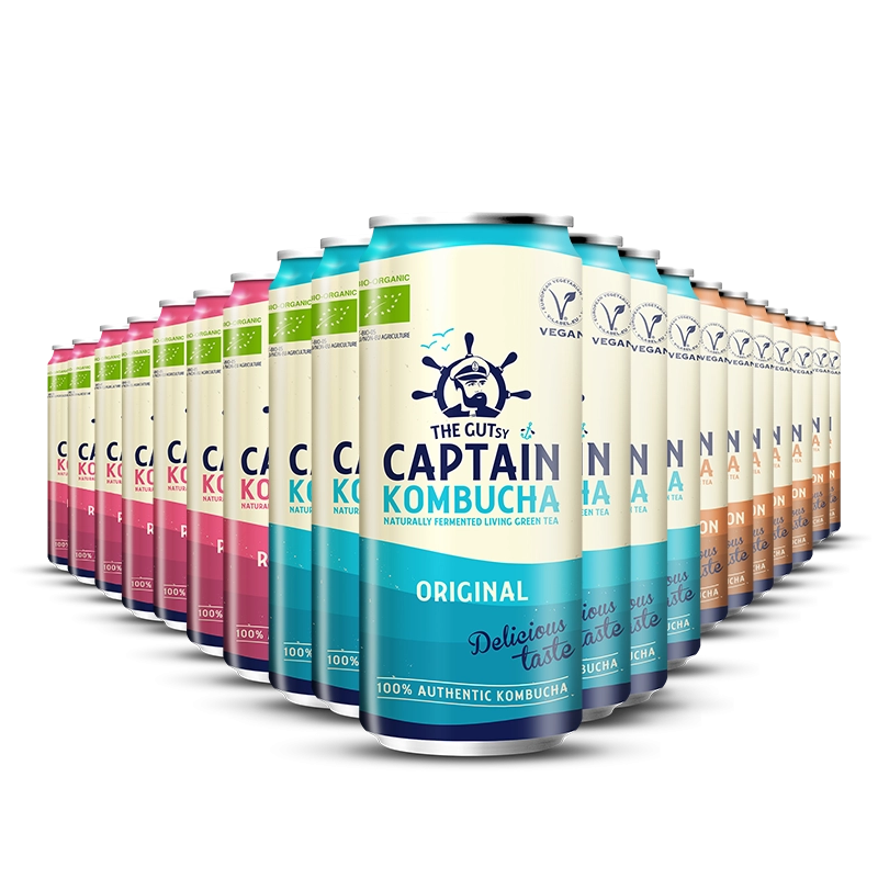 GUTsy Captain Kombucha - Pack Multi-Sabor 20x250mL