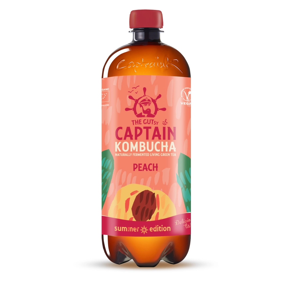 GUTsy Captain Kombucha Pêssego 1L 