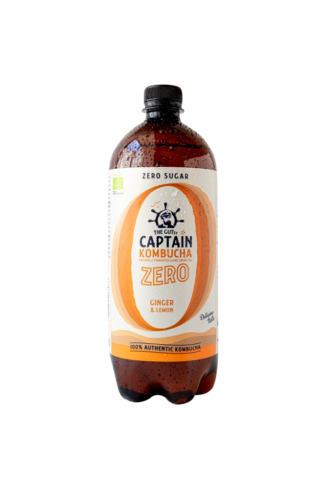 GUTsy Captain Kombucha Zero Gengibre e Limão 1L