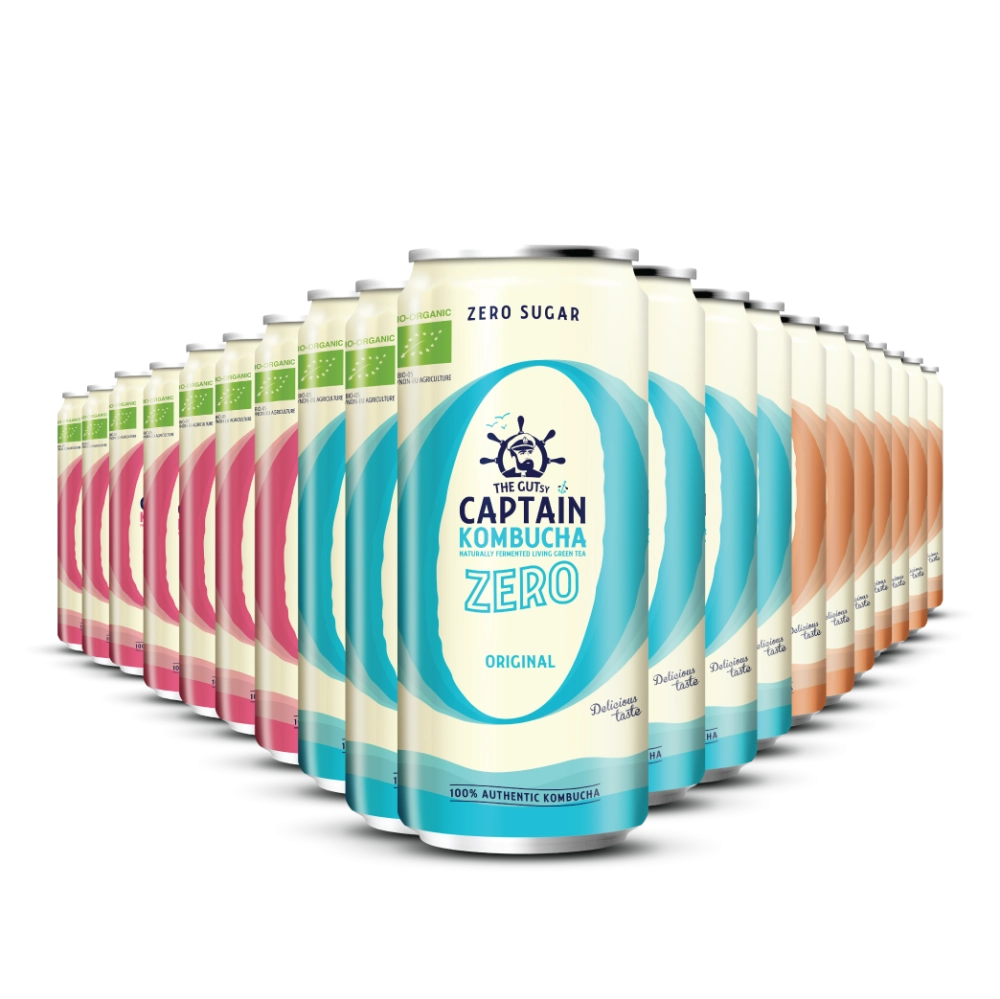 GUTsy Captain Kombucha Zero - Pack Multi-Sabor 20x250mL