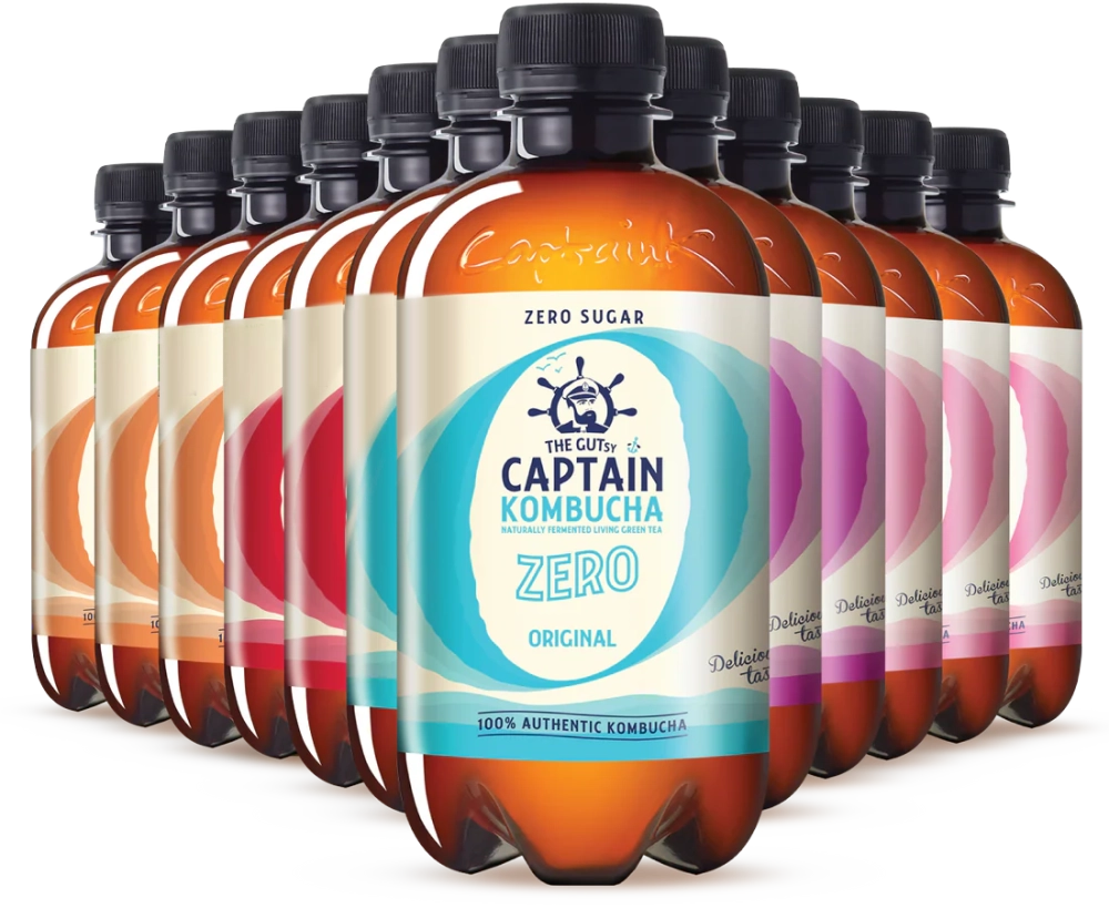 GUTsy Captain Kombucha Zero- Pack Multi-Sabor 400mL